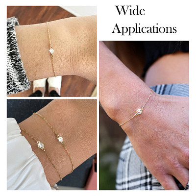 Шармы-соединители из латуни с паве из кубического циркония FIND-TAC0014-46G-1