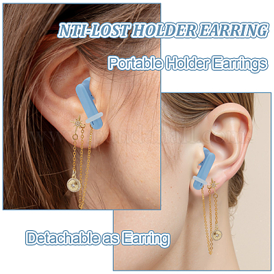 Серьги-гвоздики с кисточками из латуни с прозрачными кубическими цирконами EJEW-DR00002-1