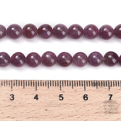 Натуральные рубиновые бисерные пряди G-L631-A01-6mm-AA-1