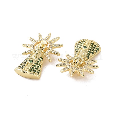 Латунные микро проложить кубического циркония подвески ZIRC-P106-47G-1