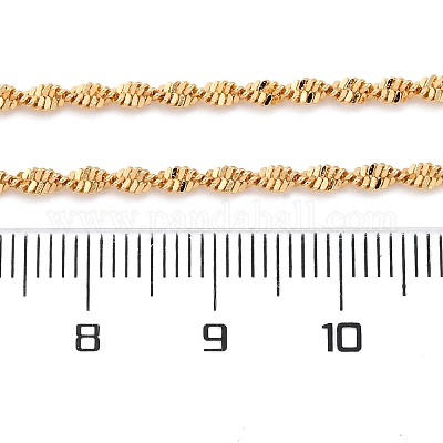 Ожерелье из латунных сингапурских цепей для женщин NJEW-P265-27G-1