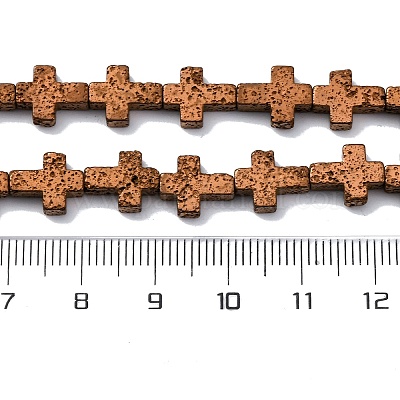 Гальванические бусины из натуральной лавы G-A256-A01-01H-1