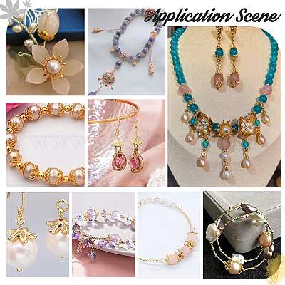 48 шт. 8-х стильный латунный колпачок для бусины KK-PH0006-78-1