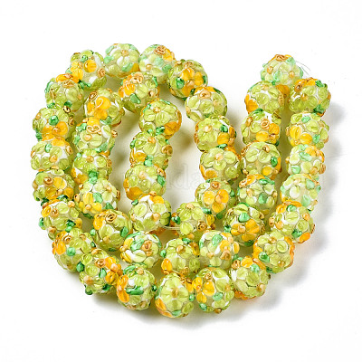 Бусы лэмпворк ручной работы LAMP-N021-015A-05-1