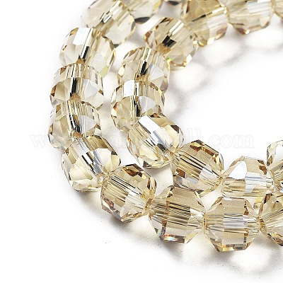 Гальванические нити стеклянных бусин-рондель EGLA-A036-09A-PL01-1