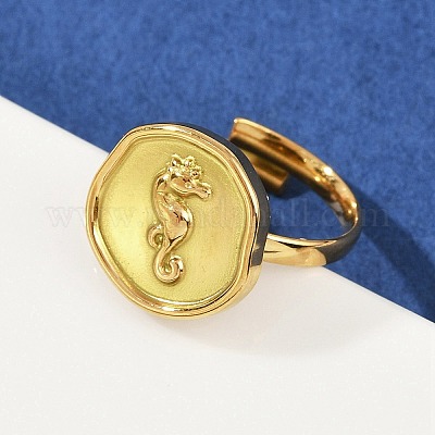 Золотые кольца из нержавеющей стали 304 RJEW-H254-08B-G-1