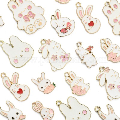 50шт 10 стиля подвески из сплава с эмалью ENAM-CJ0003-27-1