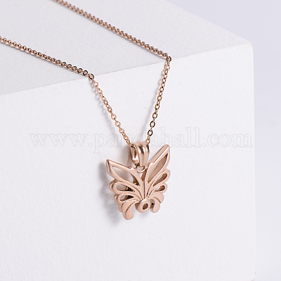Элегантные полые бабочки из нержавеющей стали с подвеской для женщин XQ2500-1