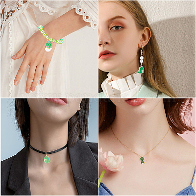 32 шт. 8 стильные подвески из светлого золотого сплава с эмалью ENAM-SC0002-41-1