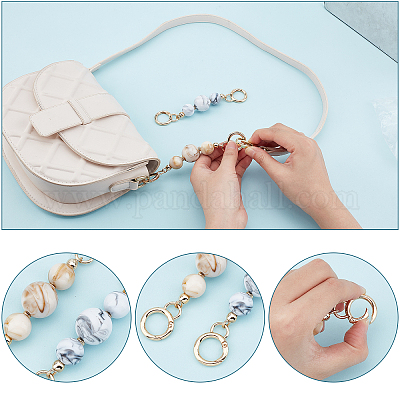 Shop WADORN 2Pcs 2 Colors Imitation Marble Acrylic Beaded Bag Strap Extender  for Jewelry Making - PandaHall Selected