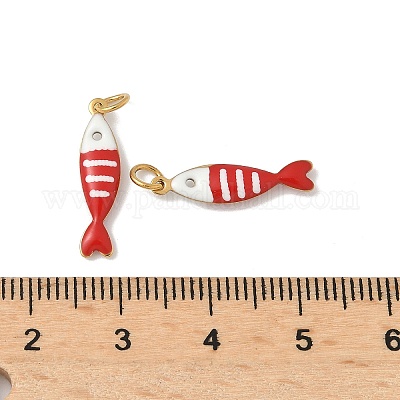 Подвески из нержавеющей стали 304 с эмалью STAS-P394-05G-03-1