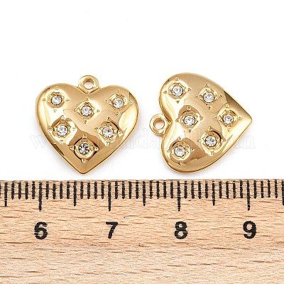 Подвески со стразами из нержавеющей стали 304 STAS-I352-10G-01-1