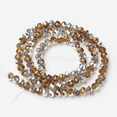 Гальванизируйте прозрачное стекло бисер нитей EGLA-A034-T8mm-M07-1