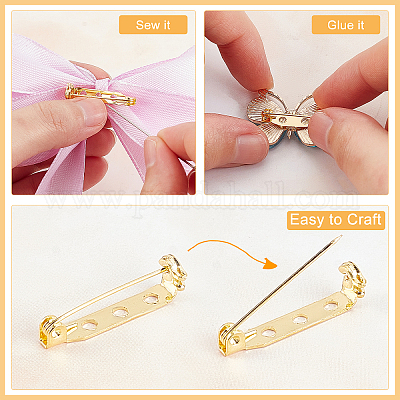 Wholesale SUNNYCLUE 1 Box 120Pcs 2 Colors Brooches Pins Jewellery Findings  Kit Including 60 Sets Iron Lapel Pin Backs & 60Pcs Back Bar Pins Safety  Clasp Tie Tack Pins for Clothes Crafting