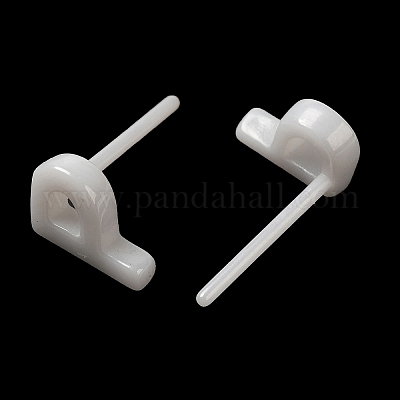 Гипоаллергенные серьги-гвоздики из биокерамики с цирконием и керамикой EJEW-F340-04P-1