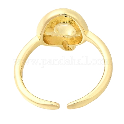 Стойка покрытие латунь открытые манжеты кольца RJEW-S394-01G-Q-1