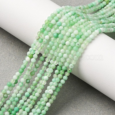 Натуральные хризопразные бисерные пряди G-C196-A02-2mm-1