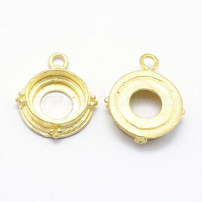 Латунные подвески кабошон с открытой спиной KK-F721-146C-RS-1
