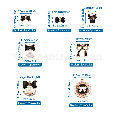 Подвески из эмали и сплава ENAM-TA0002-10-1