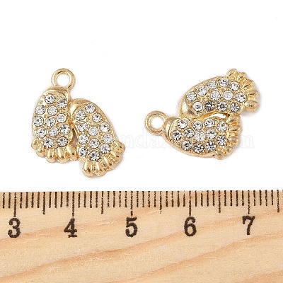 Подвески из сплава и страза PALLOY-P312-08G-1