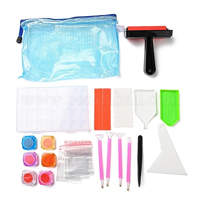 Diamond Painting Accessories Kits-5d Diamond Art Dot Bead Replacement  Missing Drill Stones for Adults,DIY Embroidery Wax Tacky Tool-30  Colors,1500