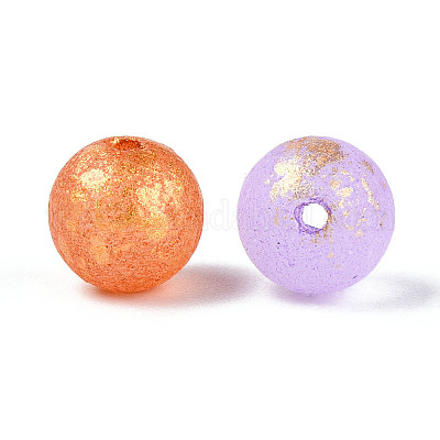 Выпечка окрашенные стеклянные бусины DGLA-N014-8mm-01-1