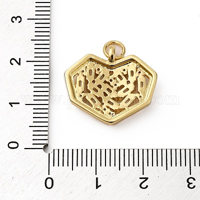 Латунные микро проложить кубического циркония подвески KK-P308-17G-1