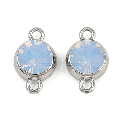 Шармы-соединители из латуни с паве из кубического циркония KK-H078-06P-01-1