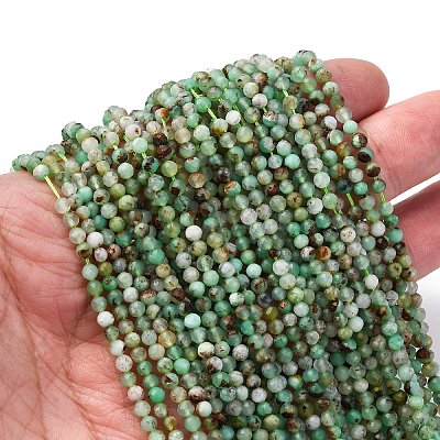 Натуральные бусины хризопраз G-RM2025-A01-M-1