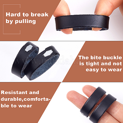 100 шт. кожаный поясной ремень с кольцами для фиксации сплава FIND-CP0002-45A-1