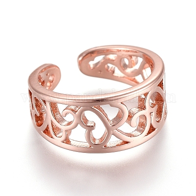 Регулируемые латунные кольца на мыске RJEW-EE0002-17RG-1