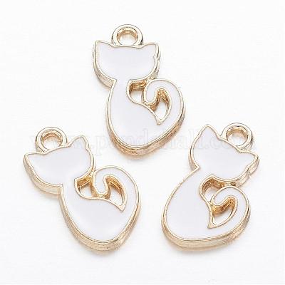 Сплава эмали котенка амулеты&nbsp;PALLOY-P118-26-1