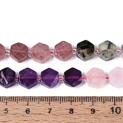 Нитки бусин для чакры из натурального лазурита G-P534-A27-01-1