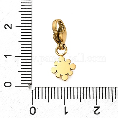 Подвесные украшения из нержавеющей стали 304 в виде цветка STAS-R159-26G-1