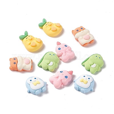 Красивые непрозрачные кабошоны из смолы X-RESI-G031-11-1