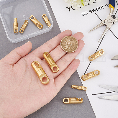 SUPERFINDINGS 10pcs 6 Size High Strength Fishing Bearing Swivels Brass  Fishing Swivel Connectors Golden Barrel Fishing Rings for Saltwater  Freshwater