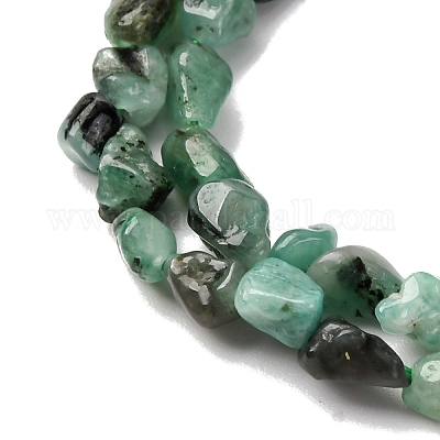 Натуральные изумрудные бисерные пряди G-I389-A41-1