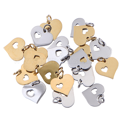 20 шт. подвески из нержавеющей стали 304 двух цветов STAS-CJ0001-154-1