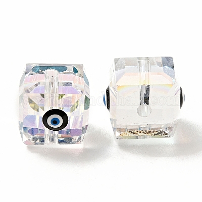 Прозрачные стеклянные бусины GLAA-F121-15C-1