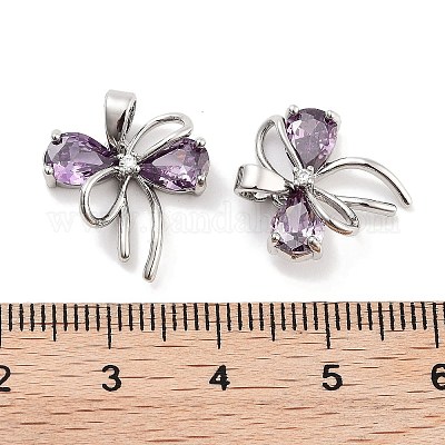 Латунные микро проложить кубического циркония подвески KK-P271-05P-A-1