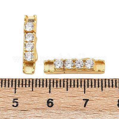 925 штыковая застежка из стерлингового серебра с микропаве из прозрачных кубических цирконий STER-C016-01B-G-1