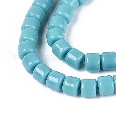 Непрозрачные сплошные цветные стеклянные бусины GLAA-N065-4x4mm-C08-1