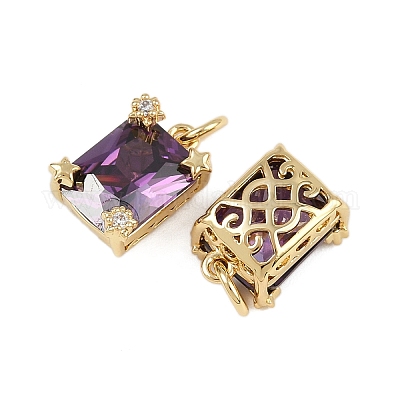 Латунь прокладывает кубические циркониевые прелести KK-L241-01G-01-1