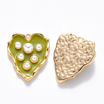 Латунь эмаль подвески KK-T049-054G-03-NF-1