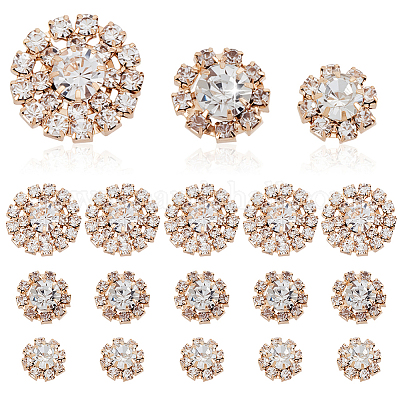 40 шт. 3 стиля цинковый сплав кристалл горный хрусталь кабошоны FIND-GA0007-04KCG-1