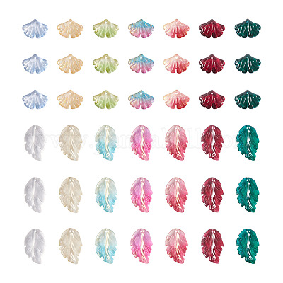 140шт 14 стильные прозрачные подвески из окрашенного стекла для выпечки LAMP-TA0001-02-1