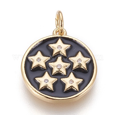 Латунь эмаль подвески KK-O113-08C-G-1