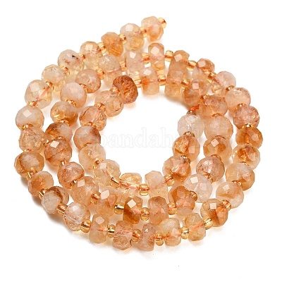 Природный цитрин бисер нитей G-L634-E02-02-1