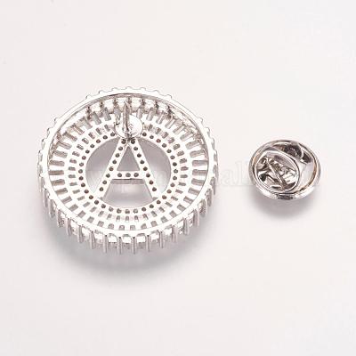 Латунные микропромывные кубические циркониевые броши JEWB-P005-A-P-1