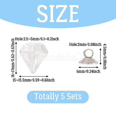 5 шт. бутылок из выдувного стекла ручной работы GLAA-TA0012-33C-1